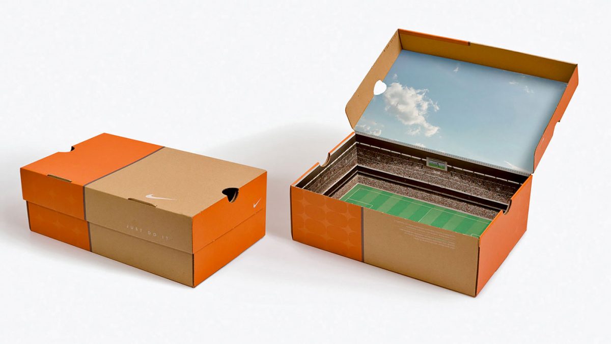 Nike Shoe Packaging Football Stadium Soccer Shoes - FedEx Branding - Brand Consistency - AmazonSEOConsultant.com - Branding Shoe Box