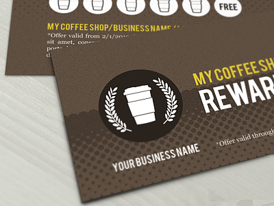 coffee shop points card