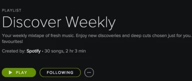 spotify personalised playlists