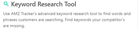 amz tracker keyword research