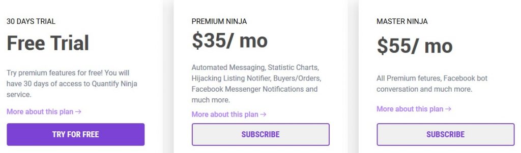 quantify ninja pricing