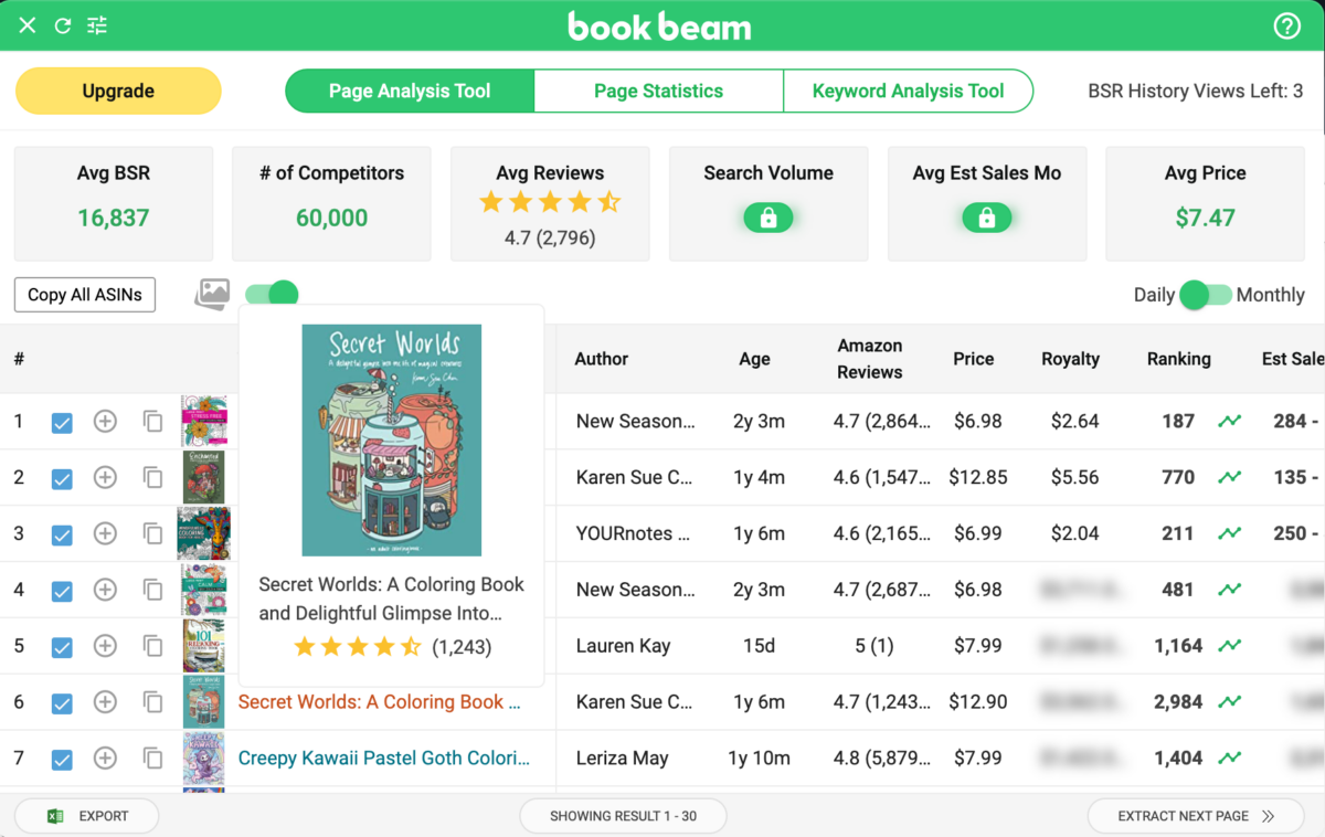 bookbeam listing optimization